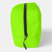 Groene effen kleur neon monogram modern trendy toilettasje (Rechts)
