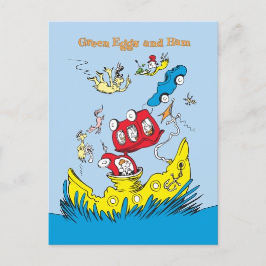 Groene eieren en am | Ik vind ze nergens leuk Briefkaart (Voorkant)