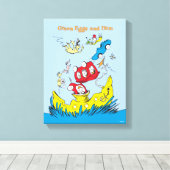 Groene eieren en am | Ik vind ze nergens leuk Canvas Afdruk (Insitu (Houten vloer))