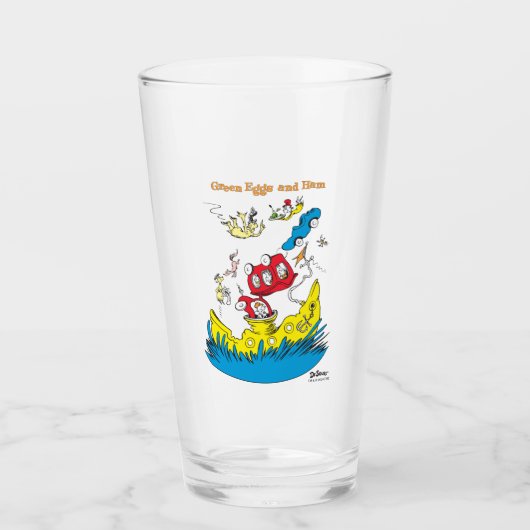 Groene eieren en am | Ik vind ze nergens leuk Glas (Voorkant)