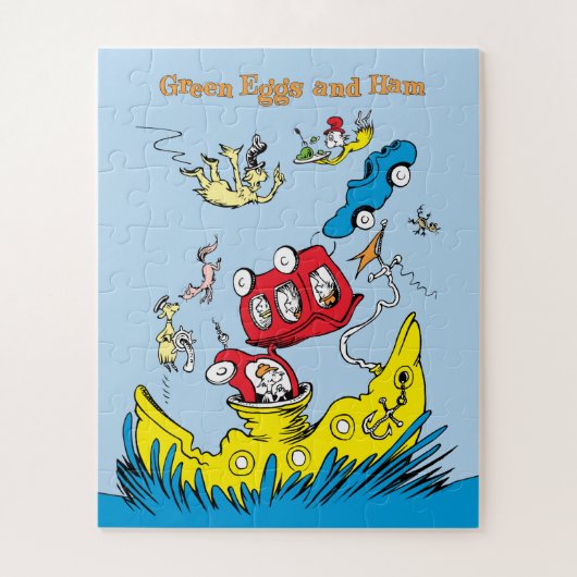 Groene eieren en am | Ik vind ze nergens leuk Legpuzzel (Verticaal)