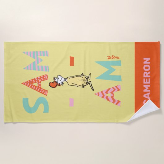 Groene eieren en am | Sam-I-Am Strandlaken (Voorkant)