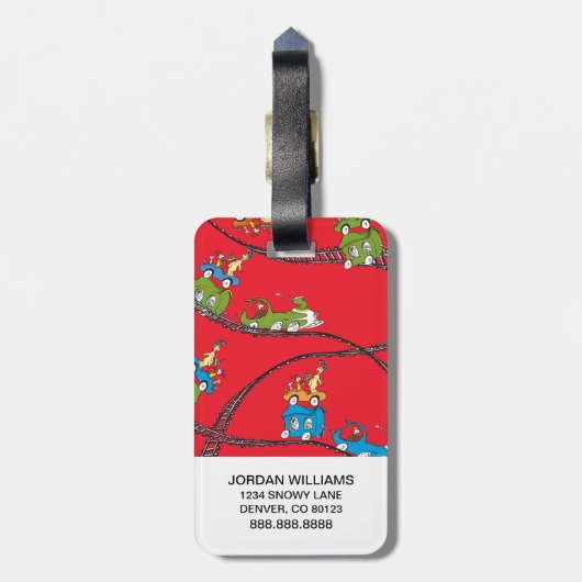 Groene eieren en am | Treinpatroon Bagagelabel (Achterkant verticaal)