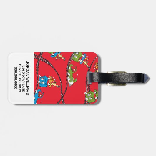 Groene eieren en am | Treinpatroon Bagagelabel (Achterkant horizontaal)