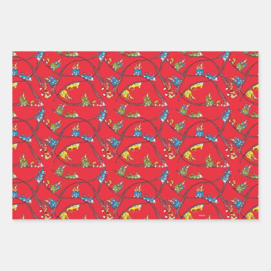 Groene eieren en am | Treinpatroon Inpakpapier Vel (Voorkant 3)