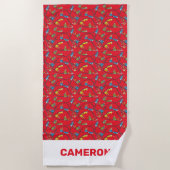 Groene eieren en am | Treinpatroon Strandlaken (Voorkant)