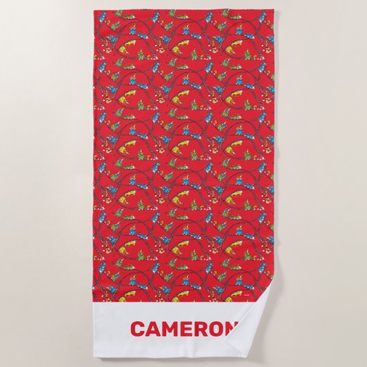 Groene eieren en am | Treinpatroon Strandlaken (Voorkant)