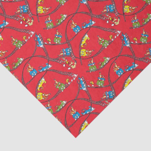 Groene eieren en am | Treinpatroon Tissuepapier (Detail)