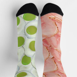 Groene eieren en ham novelty sokken