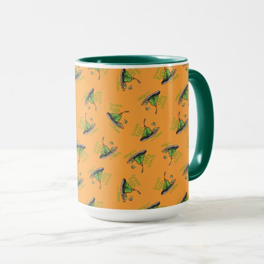 Groene Eieren en Ham Patroon Mok (Voorkant rechts)