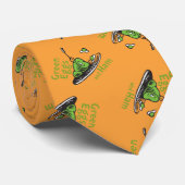 Groene Eieren en Ham Patroon Stropdas (Opgerold)