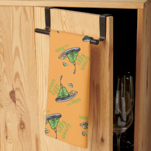 Groene Eieren en Ham Patroon Theedoek