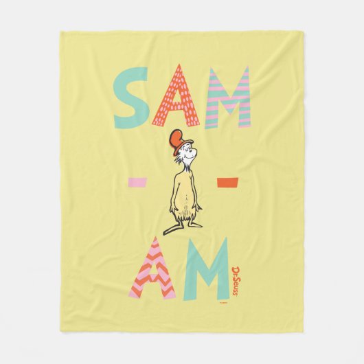Groene eieren en ham| Sam-I-Am Fleece Deken (Voorkant)