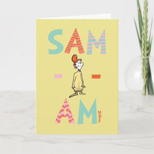 Groene eieren en ham | Sam-I-Am Kaart (Voorkant)