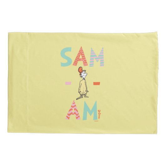 Groene eieren en ham| Sam-I-Am Kussensloop (Achterkant-Links)