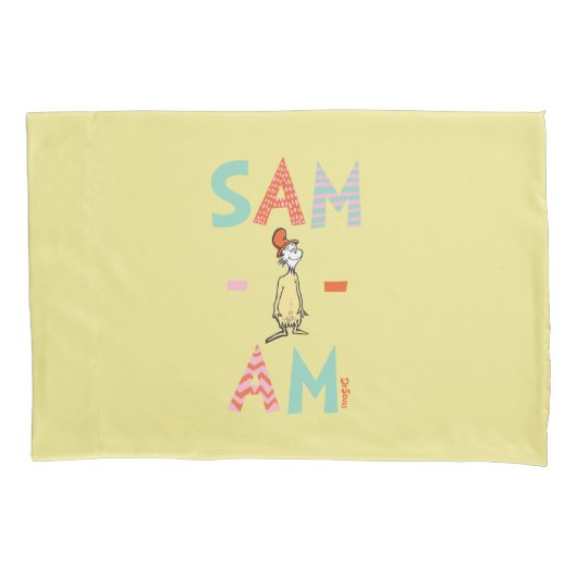 Groene eieren en ham| Sam-I-Am Kussensloop (Voorkant-Links)