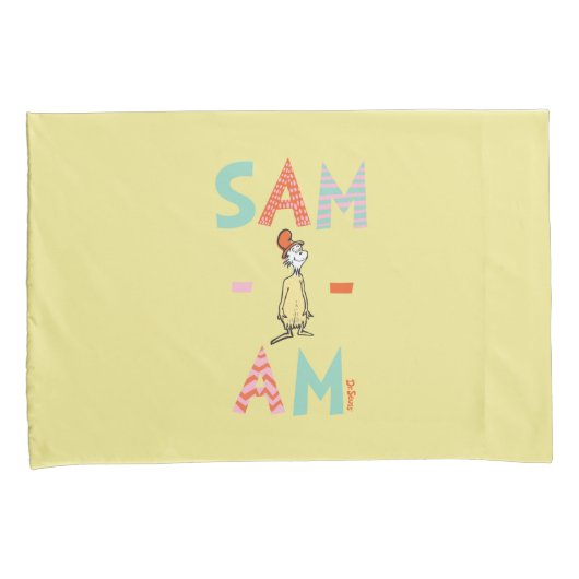 Groene eieren en ham| Sam-I-Am Kussensloop (Voorkant-Rechts)