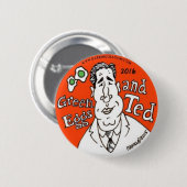 Groene eieren en Ted Cruz voor president. Ronde Button 5,7 Cm (Voorkant /achterkant)