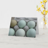 Groene eieren kaart (Gele Bloem)