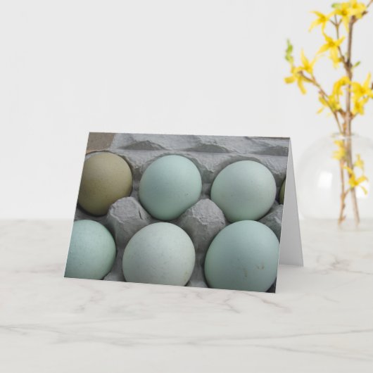 Groene eieren kaart (Gele Bloem)