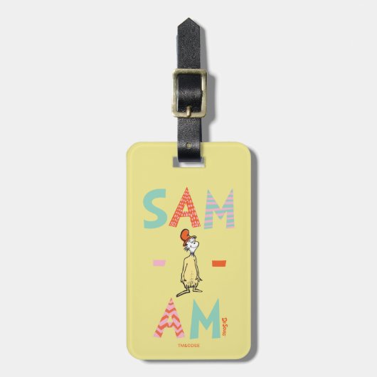 Groene eieren met ham | Sam-I-Am Bagagelabel (Voorkant verticaal)