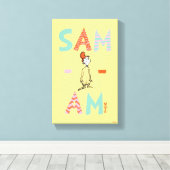 Groene eieren met ham | Sam-I-Am Canvas Afdruk (Insitu (Houten vloer))