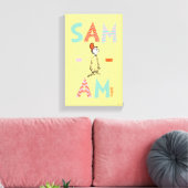 Groene eieren met ham | Sam-I-Am Canvas Afdruk (Insitu (Woonkamer))