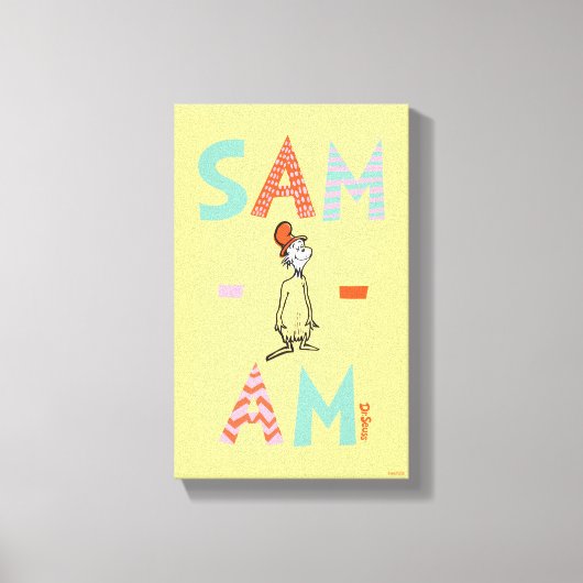 Groene eieren met ham | Sam-I-Am Canvas Afdruk (Voorkant)