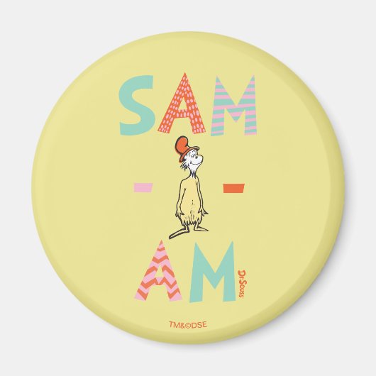 Groene eieren met ham | Sam-I-Am Magneet (Voorkant)