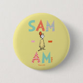 Groene eieren met ham | Sam-I-Am Ronde Button 5,7 Cm (Voorkant)