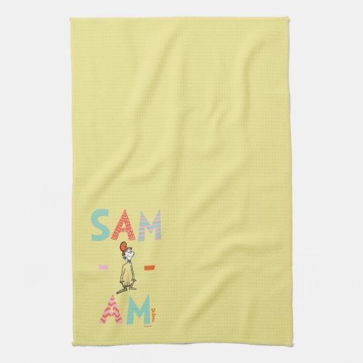 Groene eieren met ham | Sam-I-Am Theedoek (Verticaal)