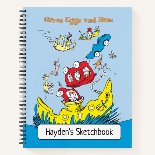 Groene eieren met ham | Tekening Notitieboek (Voorkant)