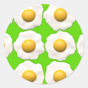 groene eieren ronde sticker