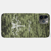 Groene Eiffel Tower Grunge Hoesje-Mate iPhone Case (Achterkant (horizontaal))