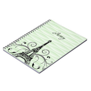 Groene Eiffeltoren Bloei Notitieboekje Notitieboek