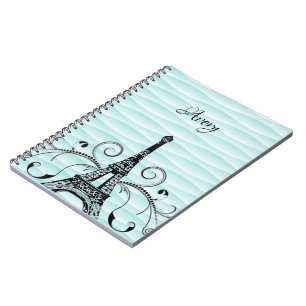 Groene Eiffeltoren Bloem Notebook Notitieboek