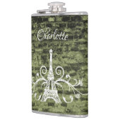 Groene Eiffeltower-graatkolf Heupfles (Links)