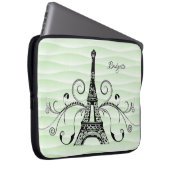Groene Eiffeltower - Vlurdige laptophoes Laptop Sleeve (Voorkant Rechts)