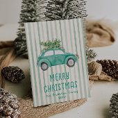 groene eigenzinnige hand getrokken kerstboom feestdagenkaart