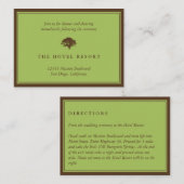 Groene eiken boom bruiloft receptie behuizing kaar informatiekaartje (Voorkant / Achterkant)