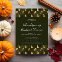 Groene Eikenblad Gouden Blad Thanksgiving Cocktail