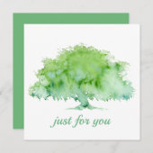 Groene eikenboom kaart (Voorkant / Achterkant)