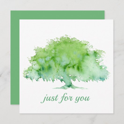 Groene eikenboom kaart (Voorkant / Achterkant)