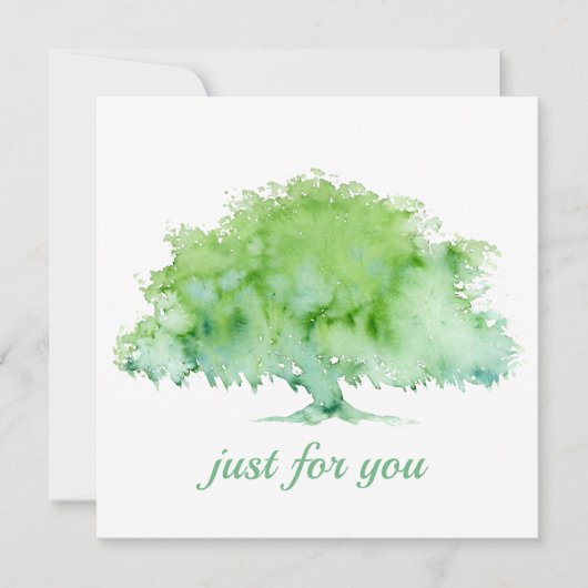 Groene eikenboom kaart (Voorkant)