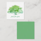 Groene eikenboom notitiekaartje (Voorkant / Achterkant)