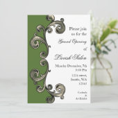 groene Elegant Corporate Party Invitation Kaart (Staand voorkant)