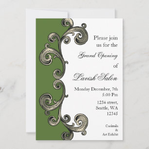 groene Elegant Corporate Party Invitation Kaart