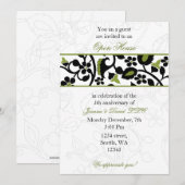 groene Elegant Corporate Party Invitation Kaart (Voorkant / Achterkant)