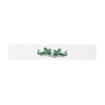 Groene Elegant Dragons Wedding Belly Bands