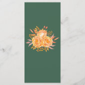Groene Elegant Floral Modern Rustic Floral Wedding Menu (Achterkant)